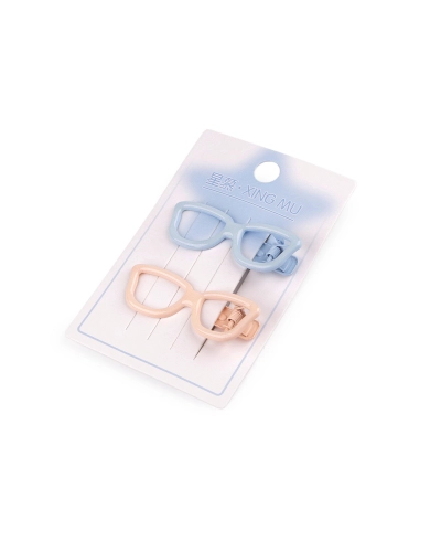 Kovové sponky do vlasov srdce, hviezdy, okuliare - 2 ks | Mimib