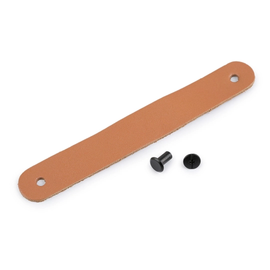 Kožené pútko / úchytka / madlo so skrutkovacím nitom 2x7 cm - 1 ks | Mimib