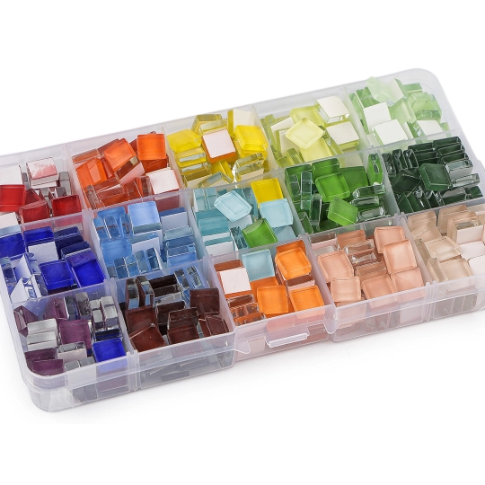 Mozaikové kamienky sklenené v boxe - 1 ks | Mimib