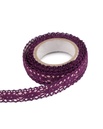 Samolepiaca čipka šírka 15 mm metalická - 1 ks | Mimib