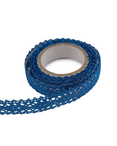 Samolepiaca čipka šírka 15 mm metalická - 1 ks | Mimib