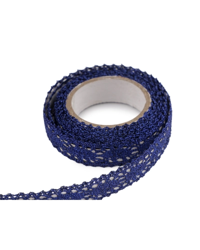 Samolepiaca čipka šírka 15 mm metalická - 1 ks | Mimib