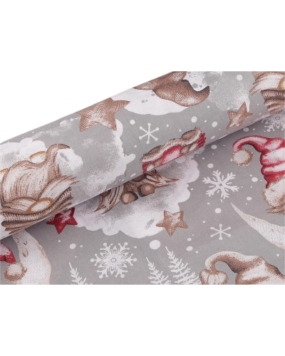 Vianočná bavlnená látka / plátno škriatok - 1 m | Mimib