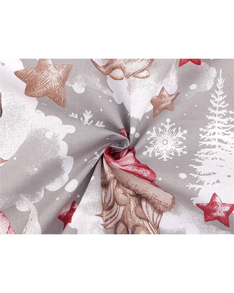 Vianočná bavlnená látka / plátno škriatok - 1 m | Mimib