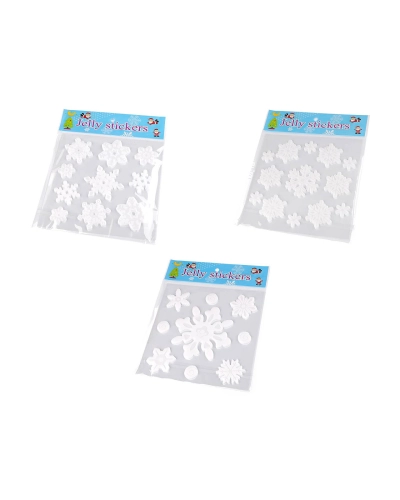 Vianočné samolepiace gélové vločky - 1 kar. | Mimib