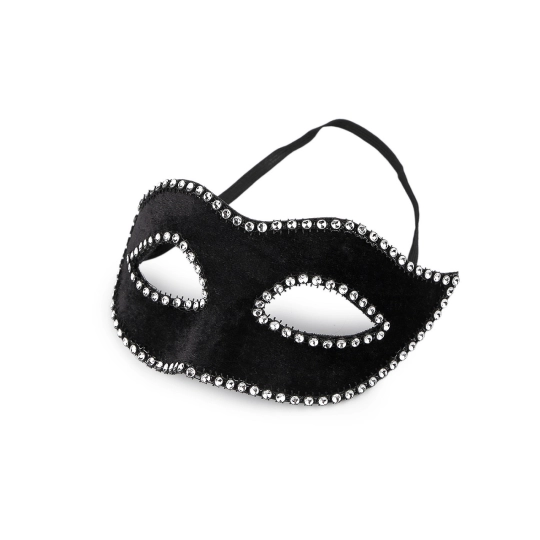 Karnevalová maska - škraboška s kamienkami - 1 ks | Mimib