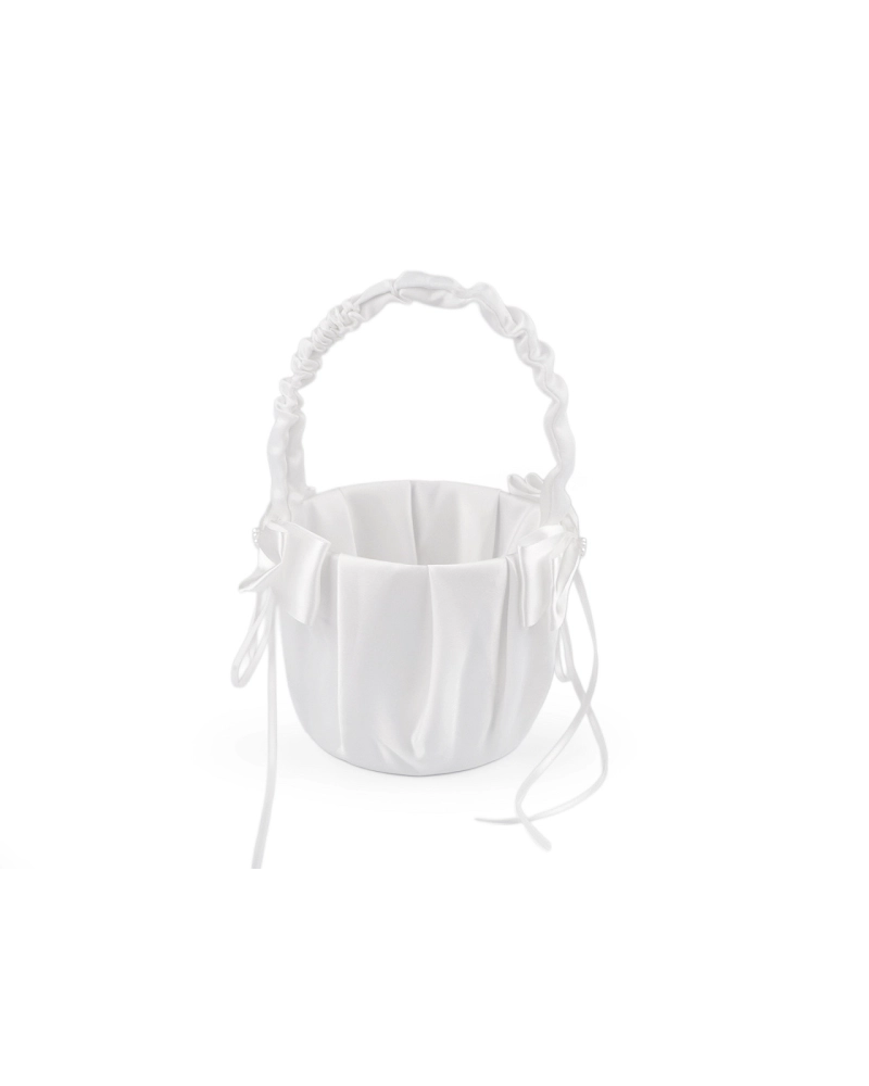 Svadobný saténový košíček pre družičky - 1 ks | Mimib