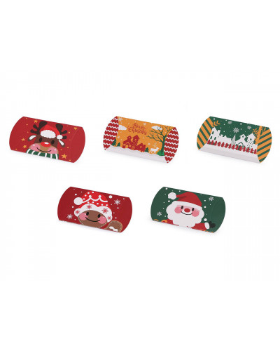 Vánoční dárková krabička sob, Mikuláš, sněhulák, | Mimib