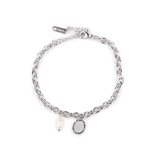Náramok z nerezovej ocele perleť, perla - 1 ks | Mimib