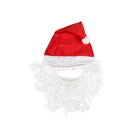 Mikulášska čiapka s fúzmi - 1 ks | Mimib