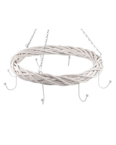 Závesný prútený veniec Ø45 cm s 8 háčikmi - 1 ks | Mimib