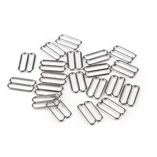 Posunovač na bielizeň / motýlika šírka 15 mm kovový - 20 ks | Mimib