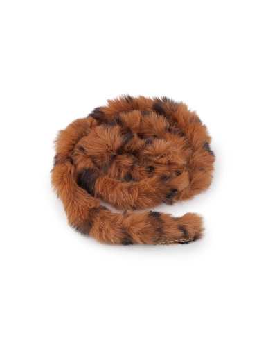 Všívacia odevná / dekoračná kožušina okrúhla zvierací vzor šírka 4 cm - 1 m | Mimib