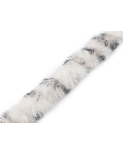 Všívacia odevná / dekoračná kožušina okrúhla zvierací vzor šírka 4 cm - 1 m | Mimib