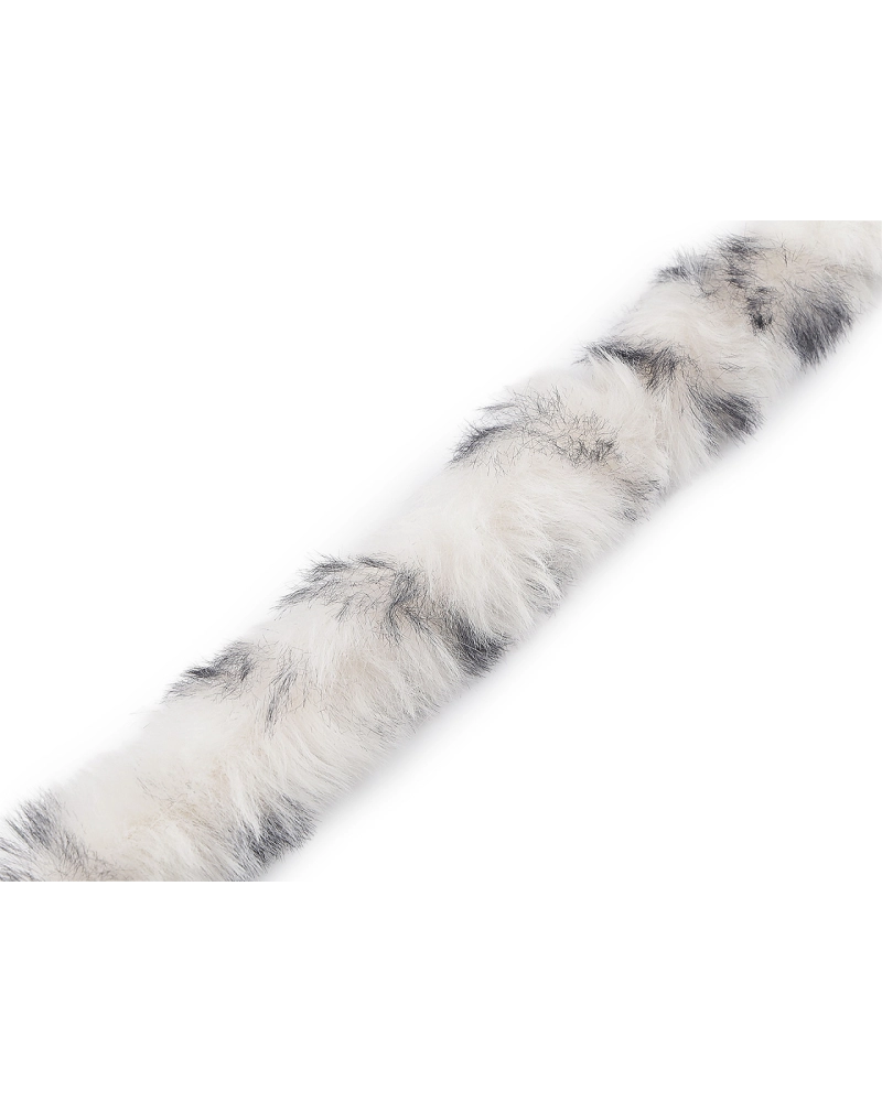 Všívacia odevná / dekoračná kožušina okrúhla zvierací vzor šírka 4 cm - 1 m | Mimib