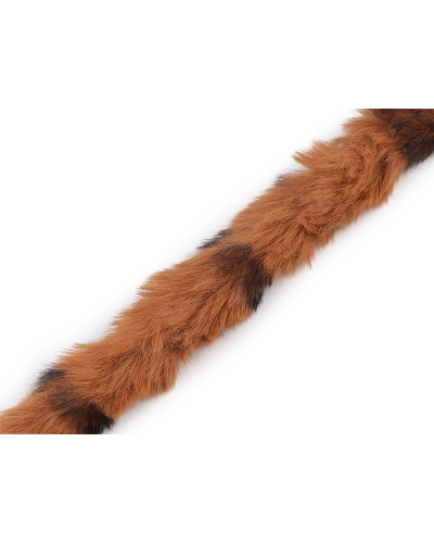 Všívacia odevná / dekoračná kožušina okrúhla zvierací vzor šírka 4 cm - 1 m | Mimib