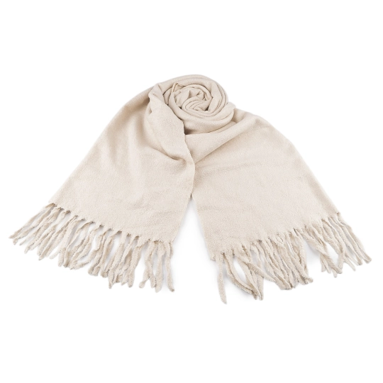 Zimný šál / pléd buklé so strapcami 65x190 cm - 1 ks | Mimib