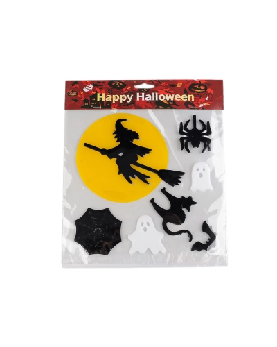 Gélové samolepky Halloween / čarodejnice - 1 kar. | Mimib