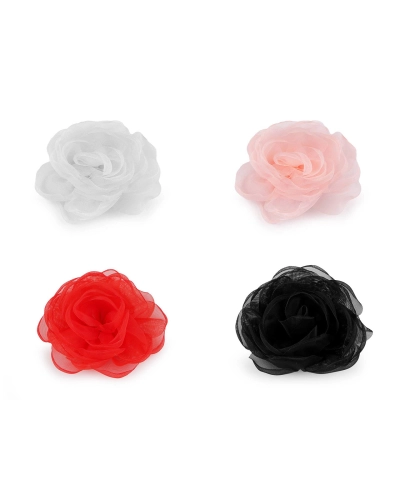 Brošňa organzový kvet Ø8 cm - 1 ks | Mimib