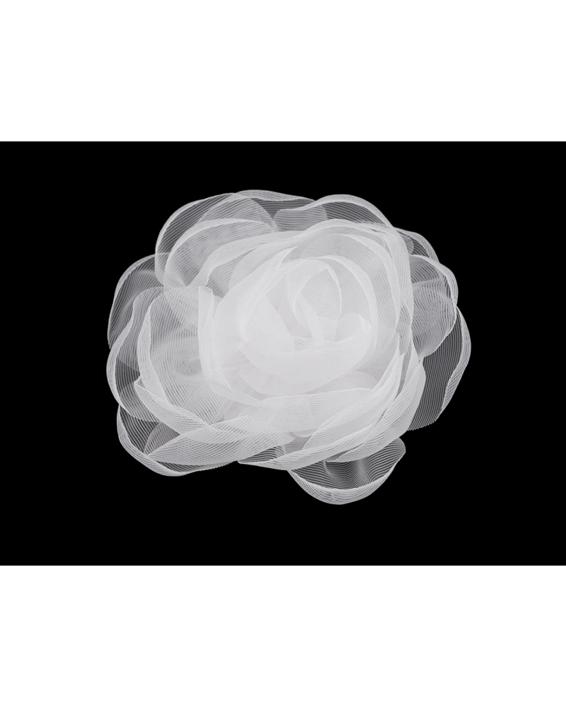 Brošňa organzový kvet Ø8 cm - 1 ks | Mimib