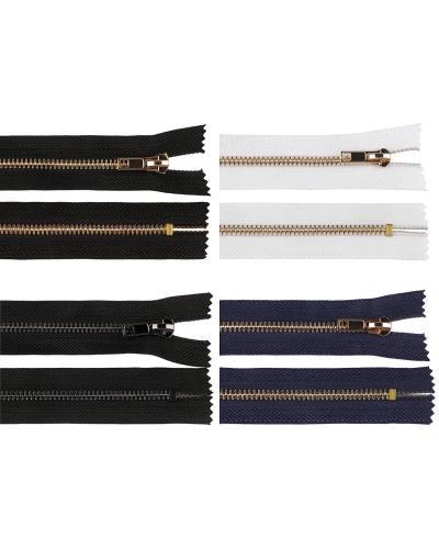 Kovový zips No 5 dĺžka 12 cm (jeansový) - 1 ks