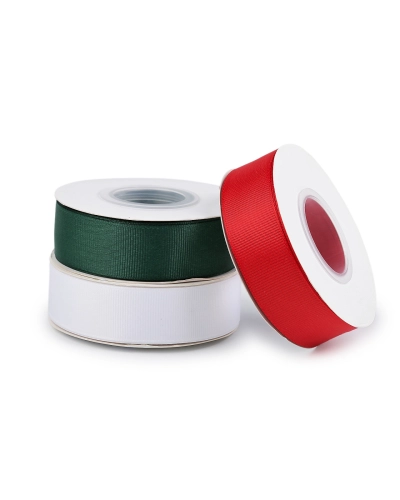 Rypsová stuha vo vianočných farbách šírka 25 mm - 22.5 m | Mimib