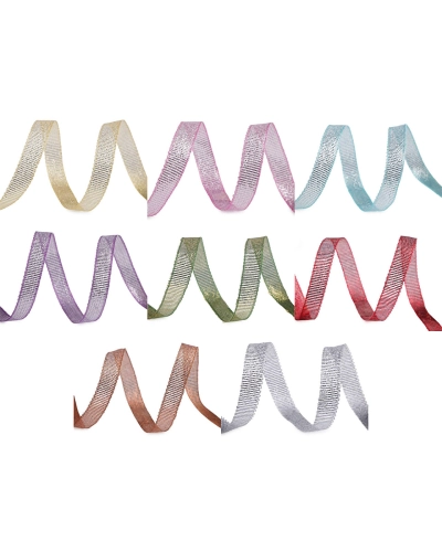 Brokátová stuha s lurexom šírka 10 mm - 10 m | Mimib