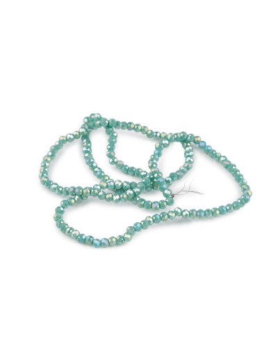 Sklenené korálky brúsené ohňovky 3 mm na drôtiku - 1 sáčok | Mimib