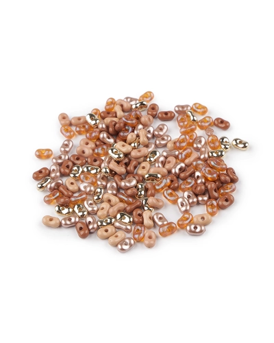 Plastové korálky peanut mix 4x6 mm - 10 g | Mimib