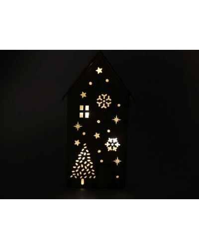 Vianočný filcový domček svietiaci - 1 ks | Mimib