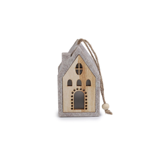 Filcový domček svietiaci na zavesenie - 1 ks | Mimib