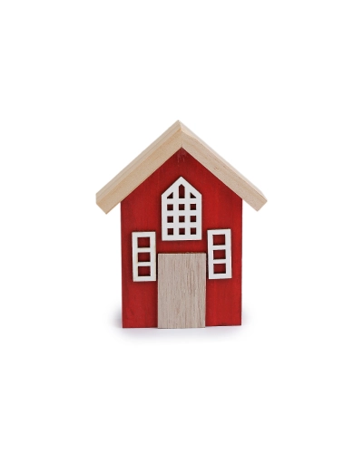 Dekorácia celodrevený domček - 1 ks | Mimib