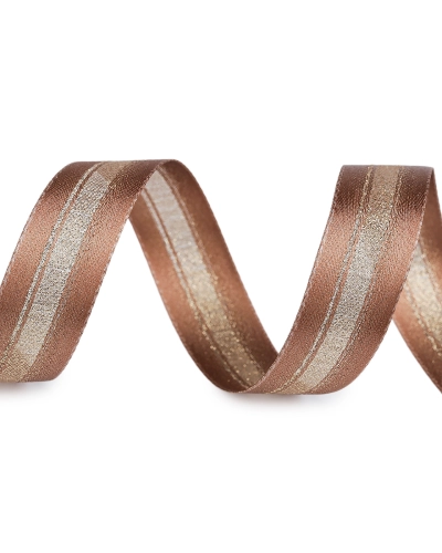 Atlasová stuha s lurexom obojlíca šírka 25 mm - 20 m | Mimib