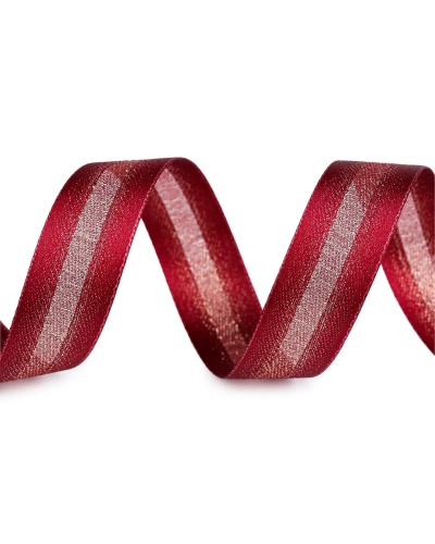 Atlasová stuha s lurexom obojlíca šírka 25 mm - 20 m | Mimib