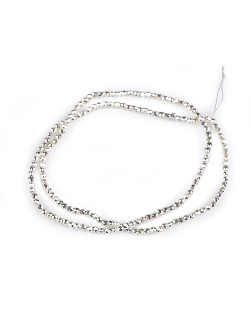 Sklenené korálky brúsené ohňovky 2 mm metalické, na drôtiku - 1 sáčok | Mimib