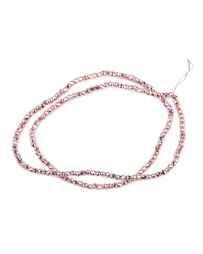 Sklenené korálky brúsené ohňovky 2 mm metalické, na drôtiku - 1 sáčok | Mimib