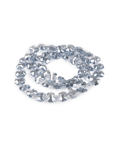 Sklenené korálky brúsené mašličky a hladké tyčky na drôtiku - 1 sáčok | Mimib