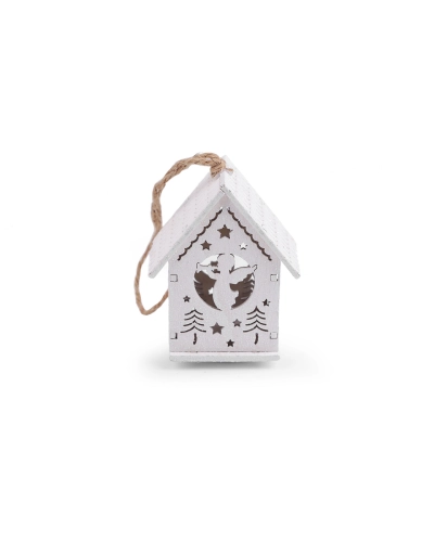 Drevený kostol svietiaci na zavesenie - 1 ks | Mimib