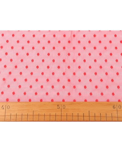 Tyl jemne pružný s bodkami - 1 m | Mimib