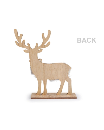 Drevený jeleň výška 21,5 cm - 1 ks | Mimib