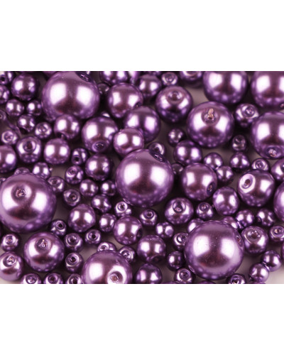 Skleněné voskové perly mix velikostí Ø4-12 mm | Mimib