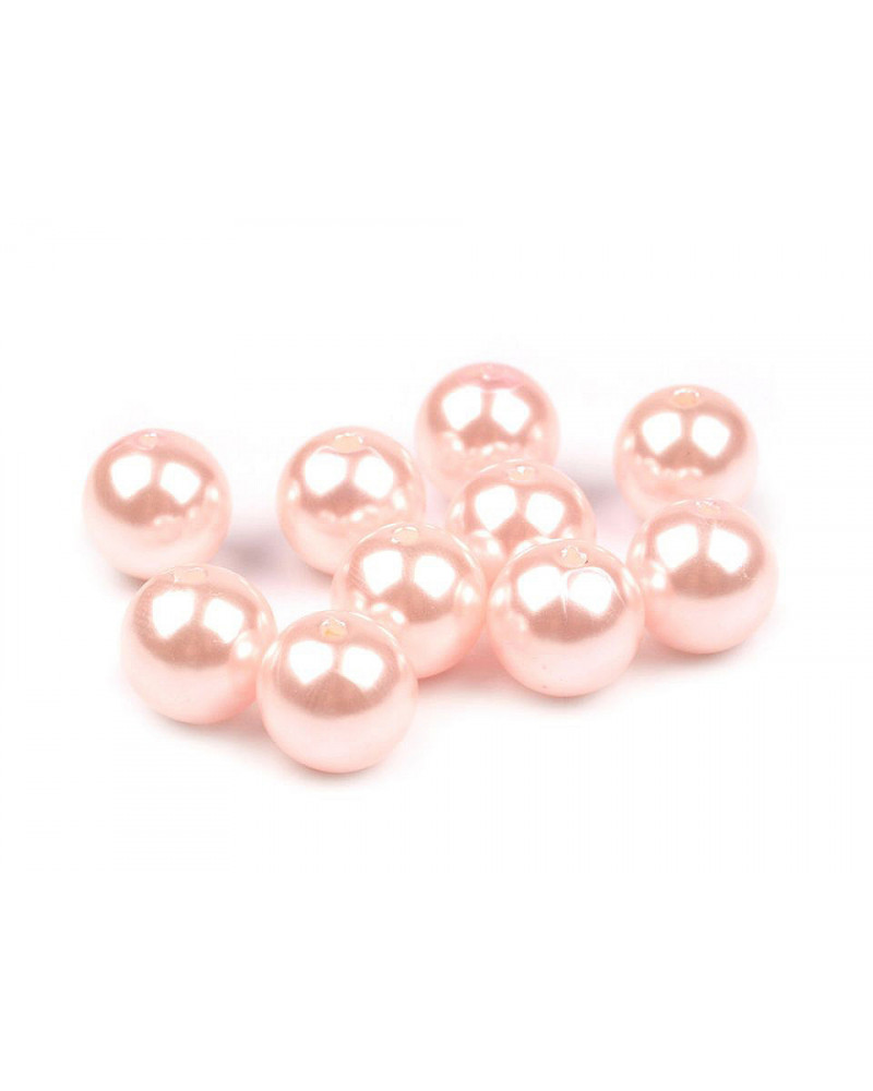 Plastové voskové korálky / perly Glance Ø12 mm | Mimib