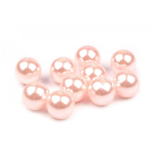 Plastové voskové korálky / perly Glance Ø12 mm | Mimib