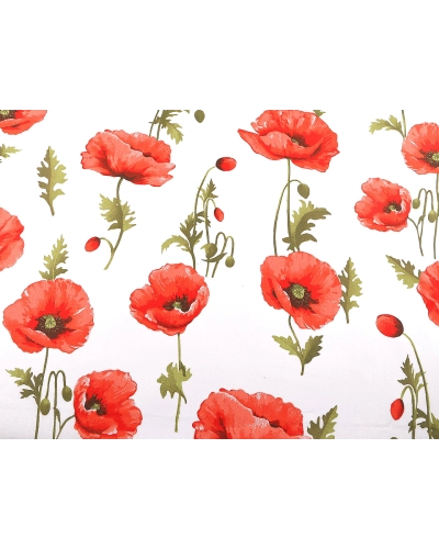 Bavlnená látka / plátno vlčí mak - 1 m | Mimib