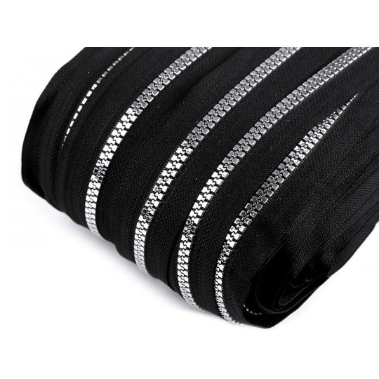 Zip kostěný No 5 metráž zlato a stříbro | Mimib