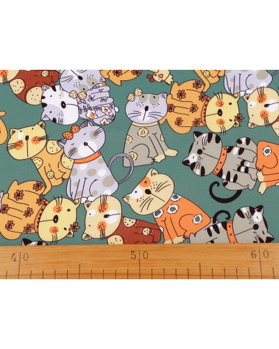 Látka PES s potlačou mačky - 1 m | Mimib