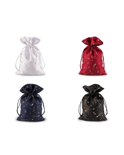 Vianočné darčekové vrecúško hviezdy 15x24 cm - 1 ks | Mimib