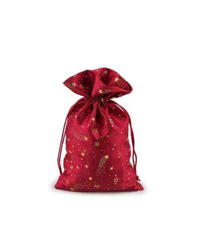 Vianočné darčekové vrecúško hviezdy 15x24 cm - 1 ks | Mimib