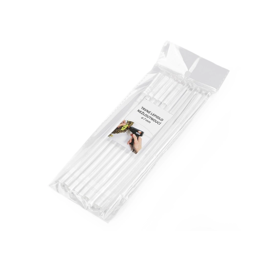 Tavné lepidlo Ø7 mm dĺžka 20 cm nežltnúce - 10 ks | Mimib