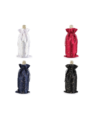 Vianočné darčekové vrecúško na fľašu 15x33 cm - 1 ks | Mimib